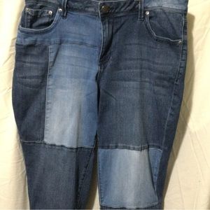 Lane Bryant patchwork capri jeans size 18